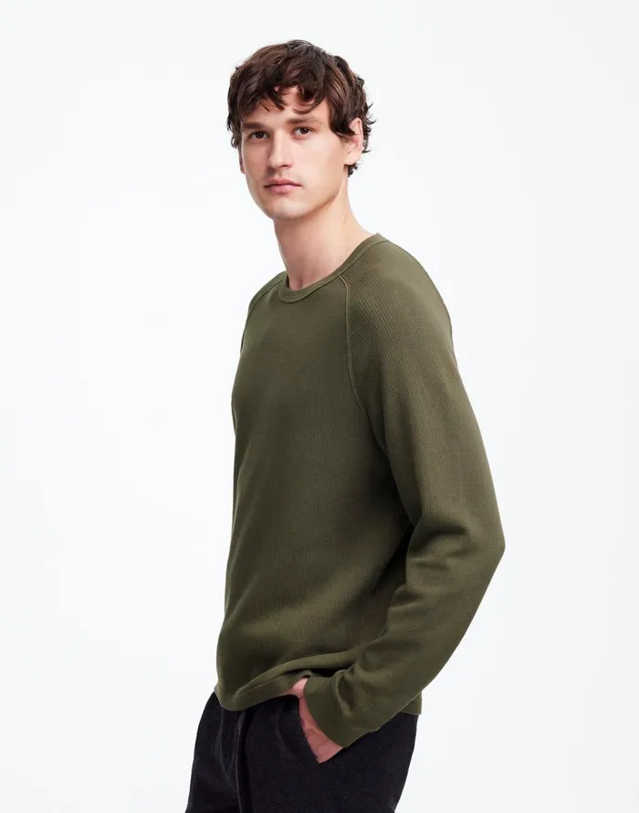 Madewell Thermal LongSleeve Tee Dried Olive Men Tees