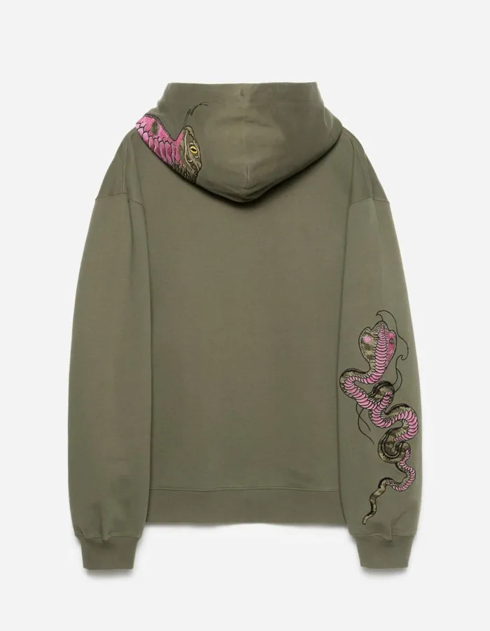 Maharishi Hooded Sweats 6010 Cobra Organic Hooded Sweat Olive OG107F 8211 Men