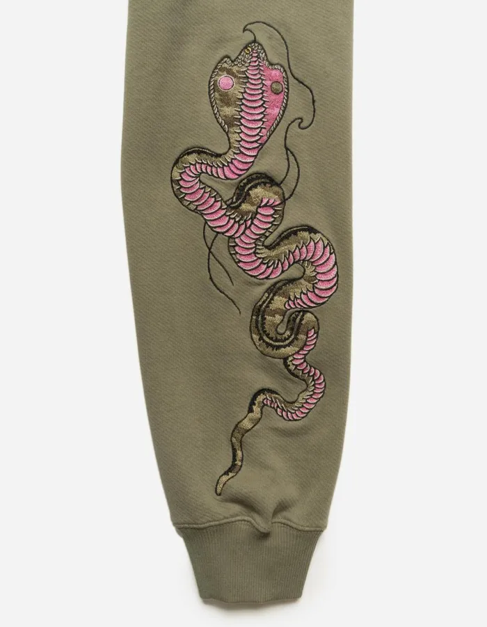 Maharishi Hooded Sweats 6010 Cobra Organic Hooded Sweat Olive OG107F 8211 Men