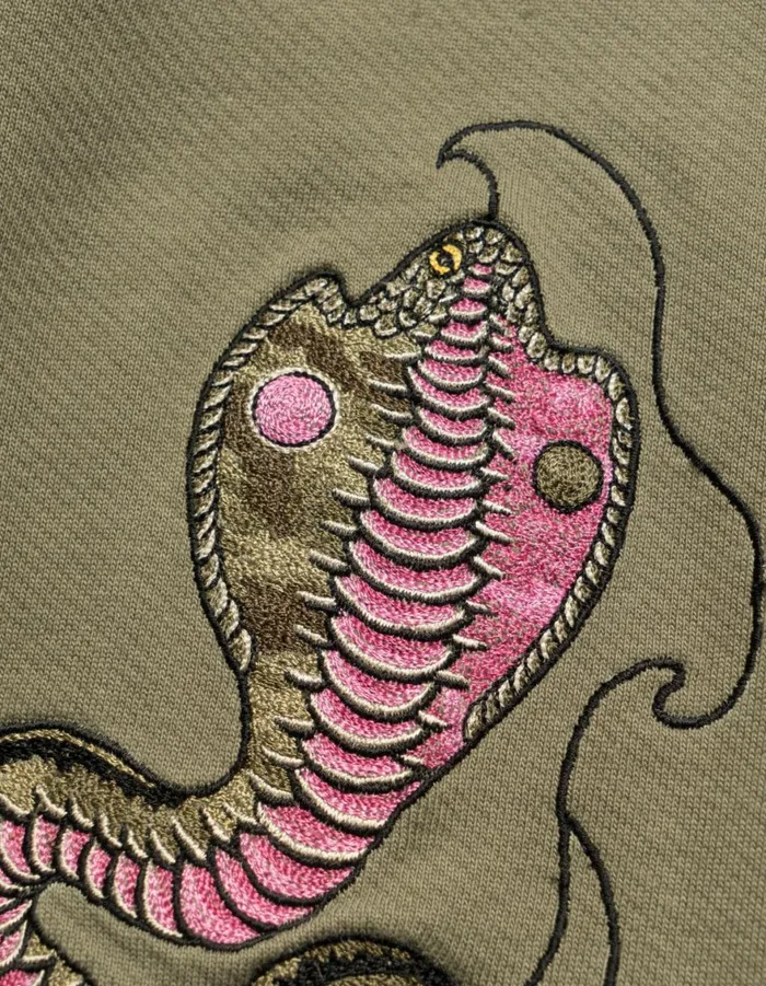 Maharishi Hooded Sweats 6010 Cobra Organic Hooded Sweat Olive OG107F 8211 Men