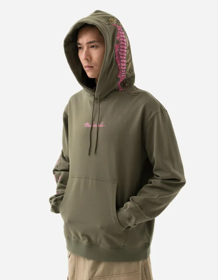 Maharishi Hooded Sweats 6010 Cobra Organic Hooded Sweat Olive OG107F 8211 Men