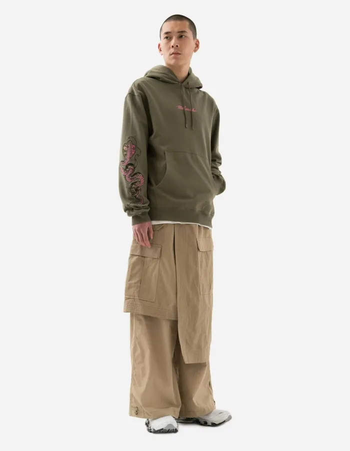 Maharishi Hooded Sweats 6010 Cobra Organic Hooded Sweat Olive OG107F 8211 Men