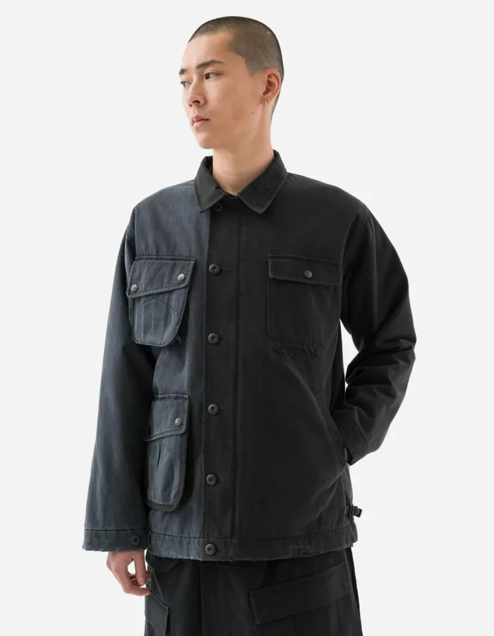 Maharishi Jackets 6025 Maha Boro Deck Jacket BlackCharcoal 8211 Men