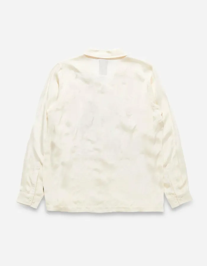 Maharishi Long Sleeve Shirts 6121 Year Of The Snake Cupro Shirt Ecru 8211 Men
