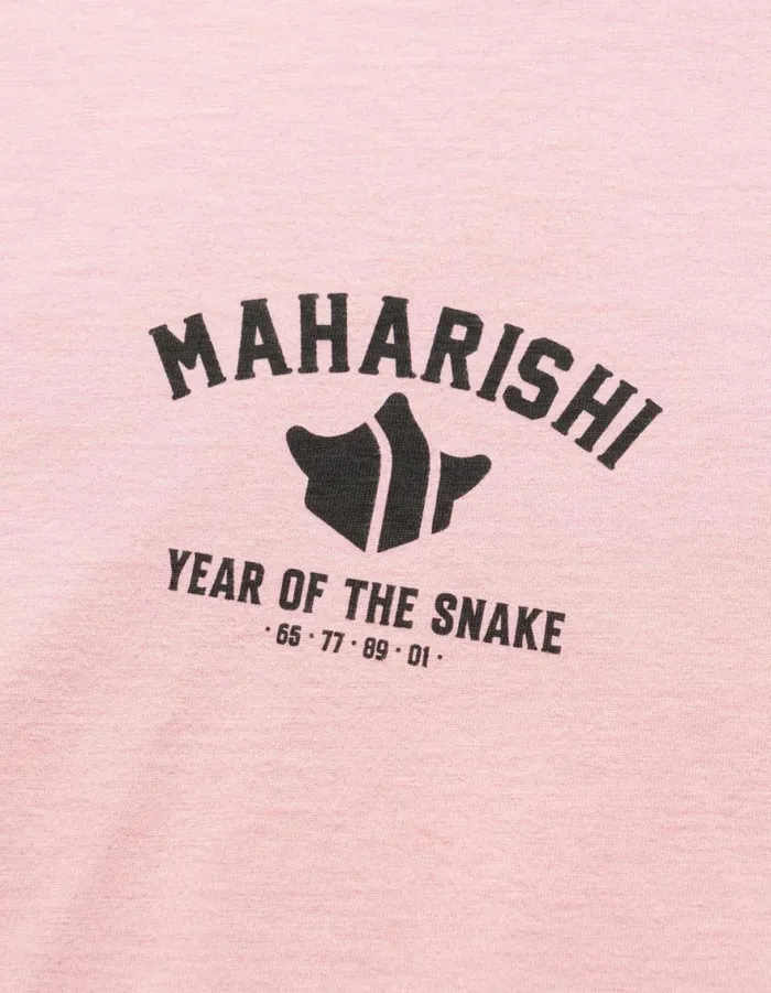 Maharishi Long Sleeve TShirts 1452 Year Of The Snake LS TShirt Pink 8211 Men