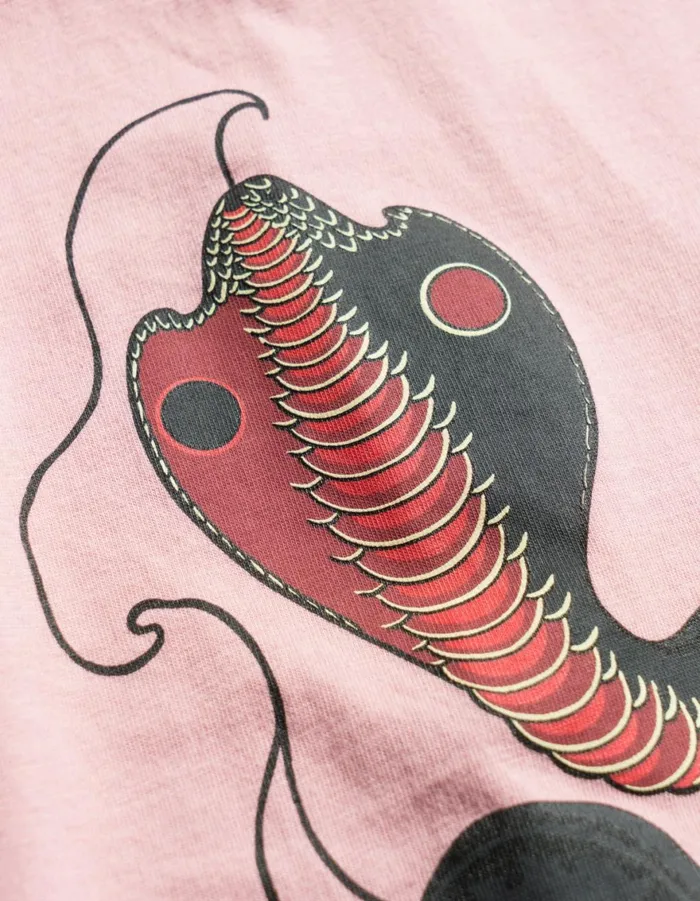 Maharishi Long Sleeve TShirts 1452 Year Of The Snake LS TShirt Pink 8211 Men