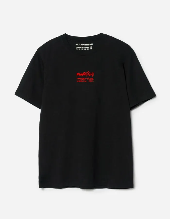 Maharishi Short Sleeve TShirts 1464 Kay One Year Of The Snake TShirt Black 8211 Men