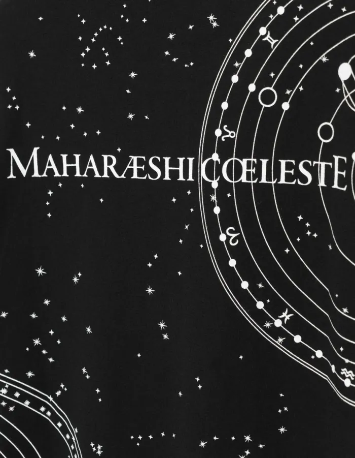 Maharishi Short Sleeve TShirts 1528 Celeste Constellation TShirt Black 8211 Men