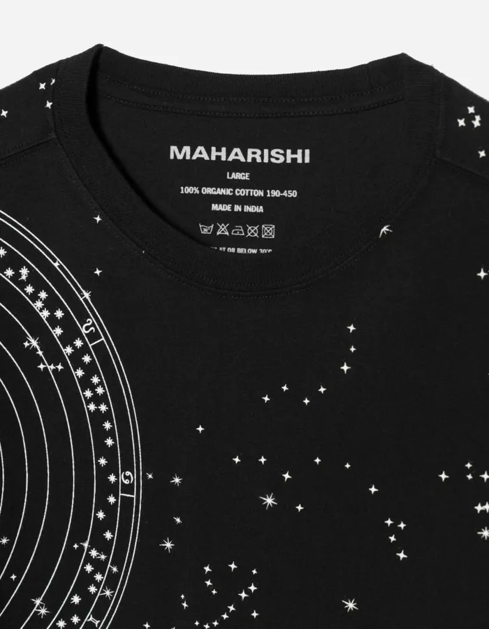 Maharishi Short Sleeve TShirts 1528 Celeste Constellation TShirt Black 8211 Men
