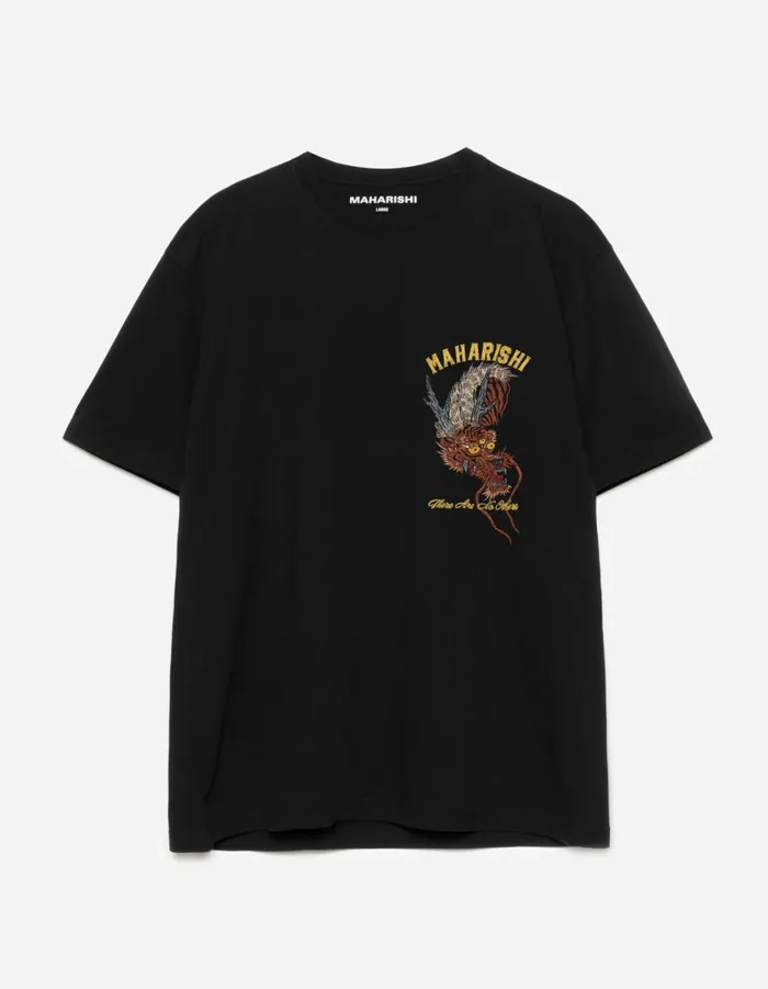 Maharishi Short Sleeve TShirts 6100 Tour Tiger Dragon TShirt Black 8211 Men