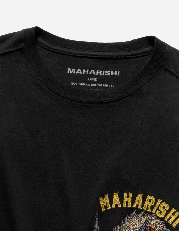 Maharishi Short Sleeve TShirts 6100 Tour Tiger Dragon TShirt Black 8211 Men