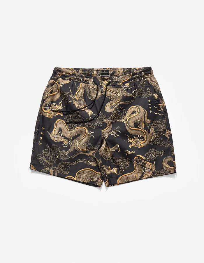 Maharishi Swim Shorts 1549 Dragon Swim Shorts Black 8211 Men