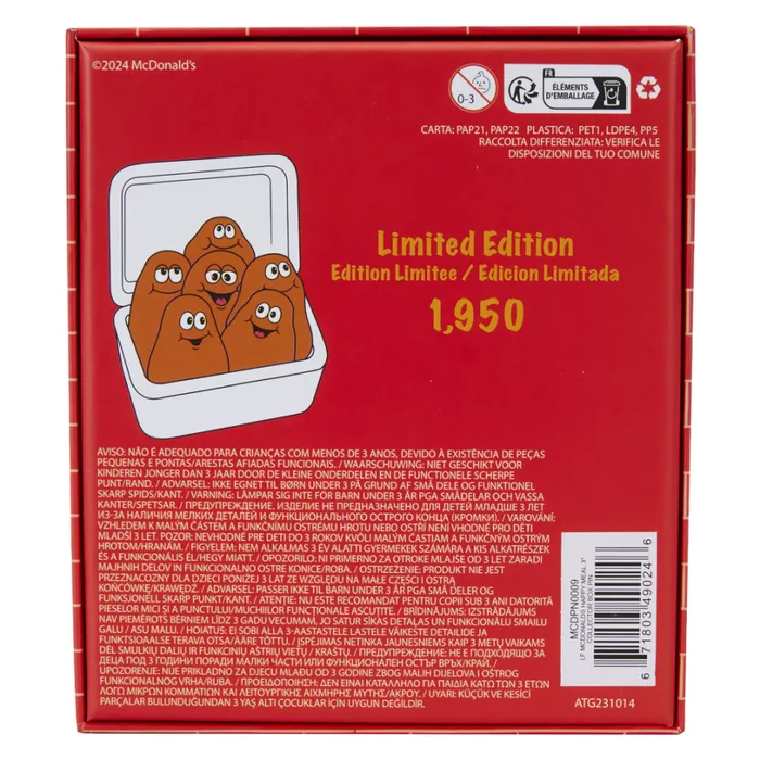 McDonald039s Happy Meal McNugget Buddies 3 Unisex Loungefly Enamel Pins McDonald039s Happy Meal McNugget Buddies 3 Unisex Loungefly Enamel Pins