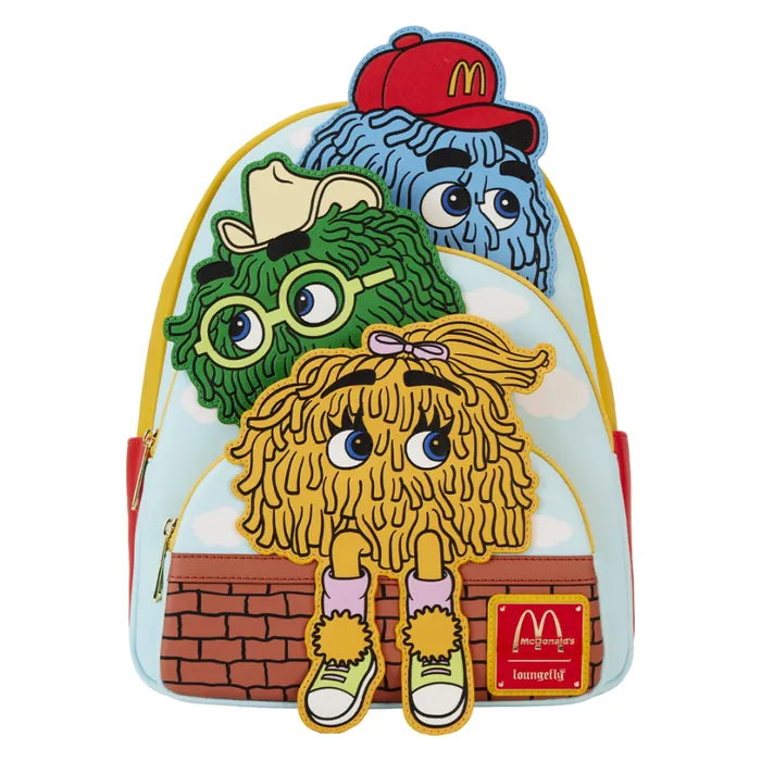 McDonald039s Vintage Fry Kids Triple Pocket Mini Backpack Unisex Loungefly Backpacks McDonald039s Vintage Fry Kids Triple Pocket Mini Backpack Unisex Loungefly Backpacks