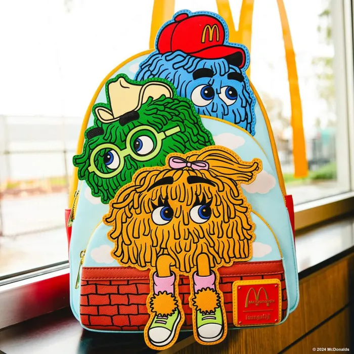 McDonald039s Vintage Fry Kids Triple Pocket Mini Backpack Unisex Loungefly Backpacks McDonald039s Vintage Fry Kids Triple Pocket Mini Backpack Unisex Loungefly Backpacks
