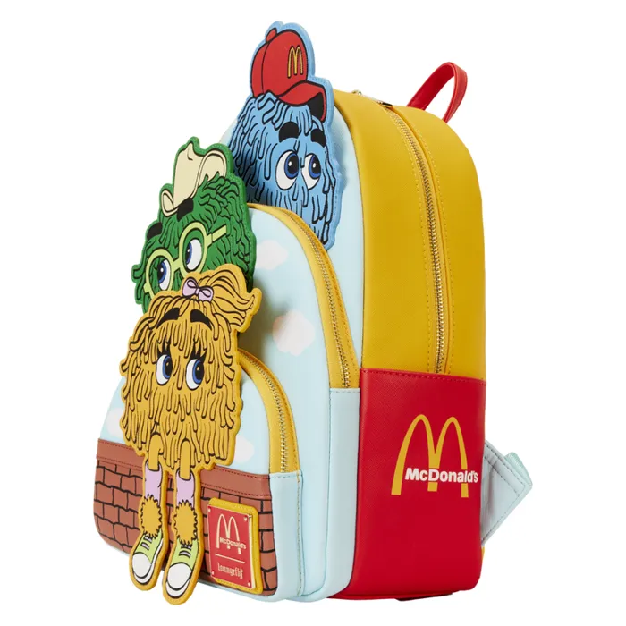 McDonald039s Vintage Fry Kids Triple Pocket Mini Backpack Unisex Loungefly Backpacks McDonald039s Vintage Fry Kids Triple Pocket Mini Backpack Unisex Loungefly Backpacks