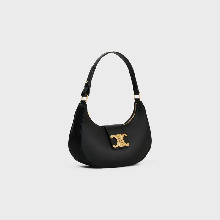 Medium Ava Triomphe Bag In Smooth Calfskin Black Women CELINE AVA TRIOMPHE Medium Ava Triomphe Bag In Smooth Calfskin Black Women CELINE AVA TRIOMPHE