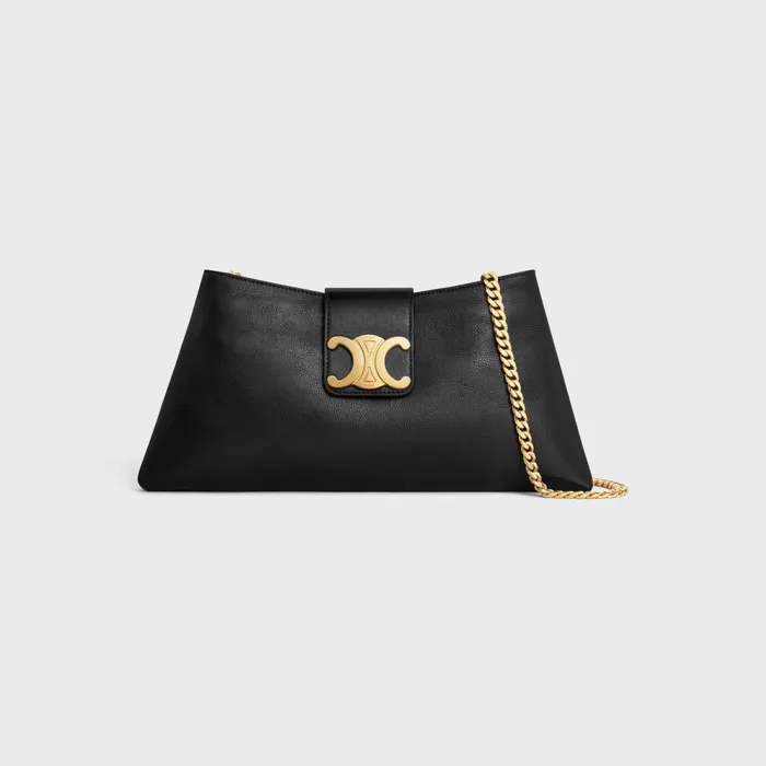 Medium Wiltern Bag In Smooth Calfskin Black Women CELINE MORE LINES