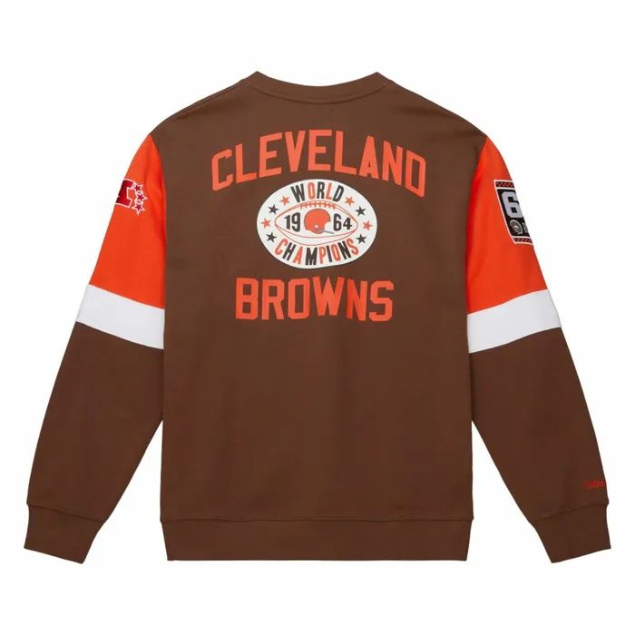 Men039s Hoodies and Sweatshirts Mitchell and Ness All Over Crew 30 Cleveland Browns Men039s Hoodies and Sweatshirts Mitchell and Ness All Over Crew 30 Cleveland Browns