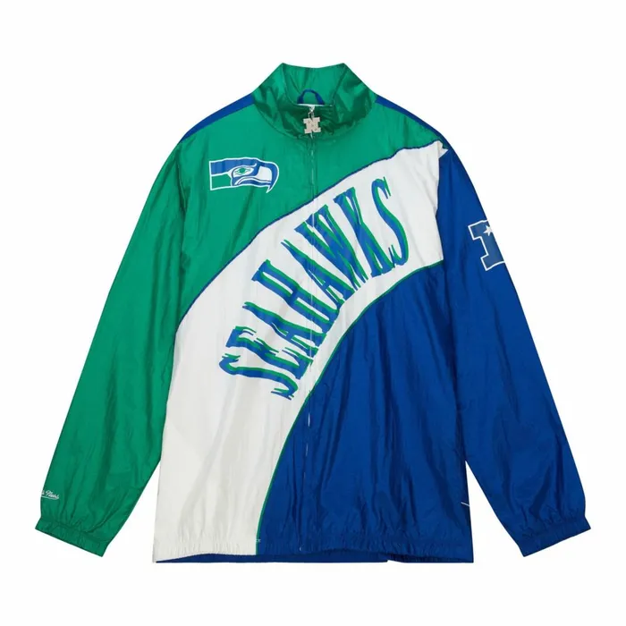Men039s Jackets and Outerwear Mitchell and Ness Arched Retro Lined Windbreaker Seattle Seahawks Men039s Jackets and Outerwear Mitchell and Ness Arched Retro Lined Windbreaker Seattle Seahawks