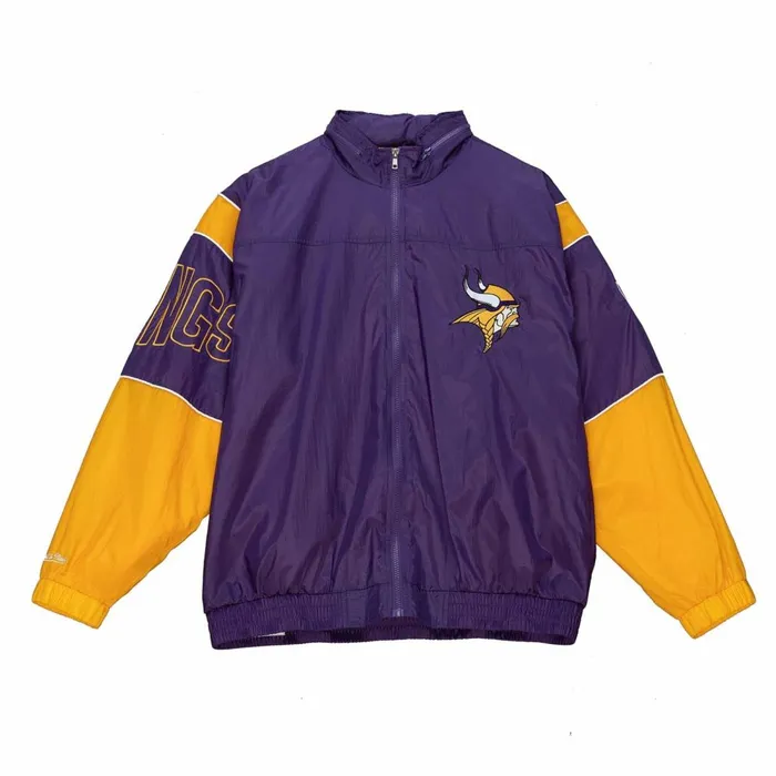 Men039s Jackets and Outerwear Mitchell and Ness Authentic Sideline Jacket Minnesota Vikings Men039s Jackets and Outerwear Mitchell and Ness Authentic Sideline Jacket Minnesota Vikings