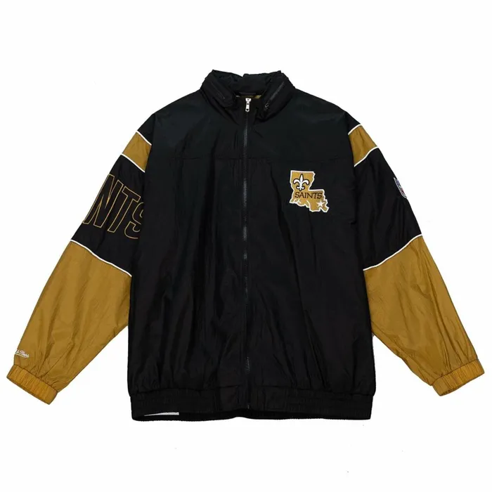 Men039s Jackets and Outerwear Mitchell and Ness Authentic Sideline Jacket New Orleans Saints Men039s Jackets and Outerwear Mitchell and Ness Authentic Sideline Jacket New Orleans Saints