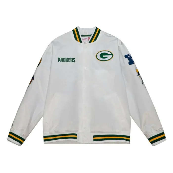 Men039s Jackets and Outerwear Mitchell and Ness City Collection Lightweight Satin Jacket Green Bay Packers Men039s Jackets and Outerwear Mitchell and Ness City Collection Lightweight Satin Jacket Green Bay Packers