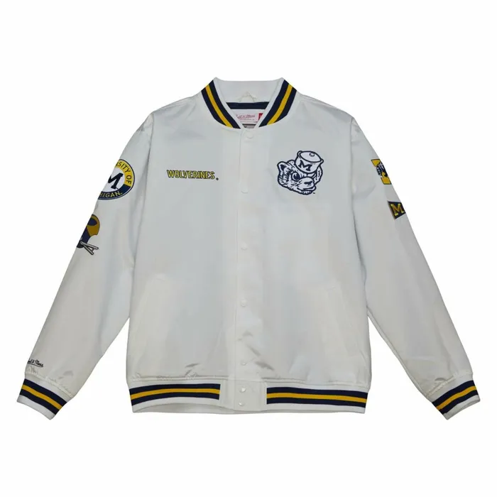 Men039s Jackets and Outerwear Mitchell and Ness City Collection Lightweight Satin Jacket University Of Michigan Men039s Jackets and Outerwear Mitchell and Ness City Collection Lightweight Satin Jacket University Of Michigan
