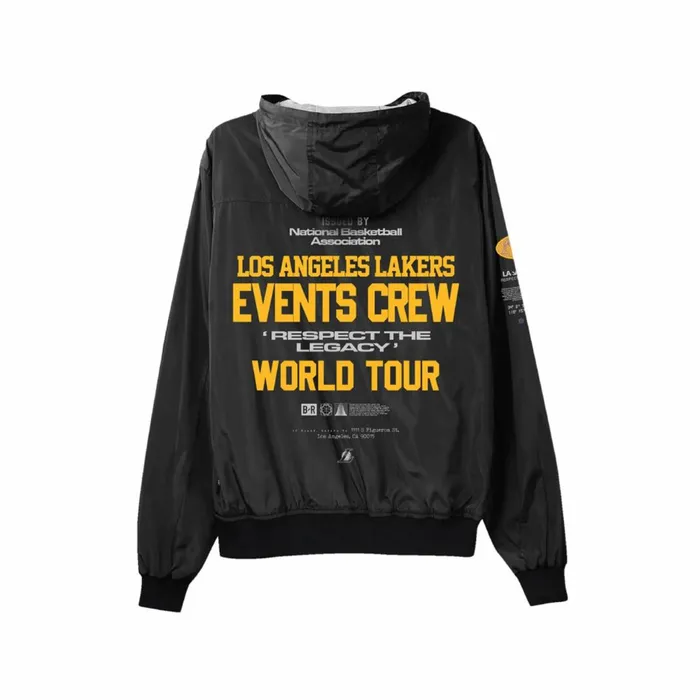 Men039s Jackets and Outerwear Mitchell and Ness MandN X BR Crew Jacket Los Angeles Lakers Men039s Jackets and Outerwear Mitchell and Ness MandN X BR Crew Jacket Los Angeles Lakers