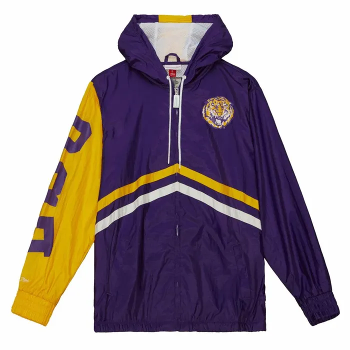 Men039s Jackets and Outerwear Mitchell and Ness Undeniable Full Zip Windbreaker Louisiana State University Men039s Jackets and Outerwear Mitchell and Ness Undeniable Full Zip Windbreaker Louisiana State University