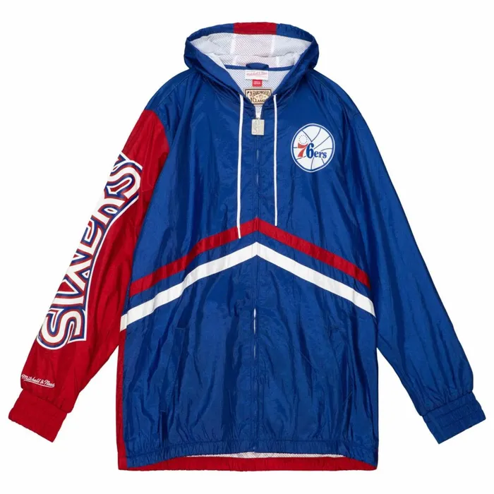 Men039s Jackets and Outerwear Mitchell and Ness Undeniable Full Zip Windbreaker Philadelphia 76ers Men039s Jackets and Outerwear Mitchell and Ness Undeniable Full Zip Windbreaker Philadelphia 76ers