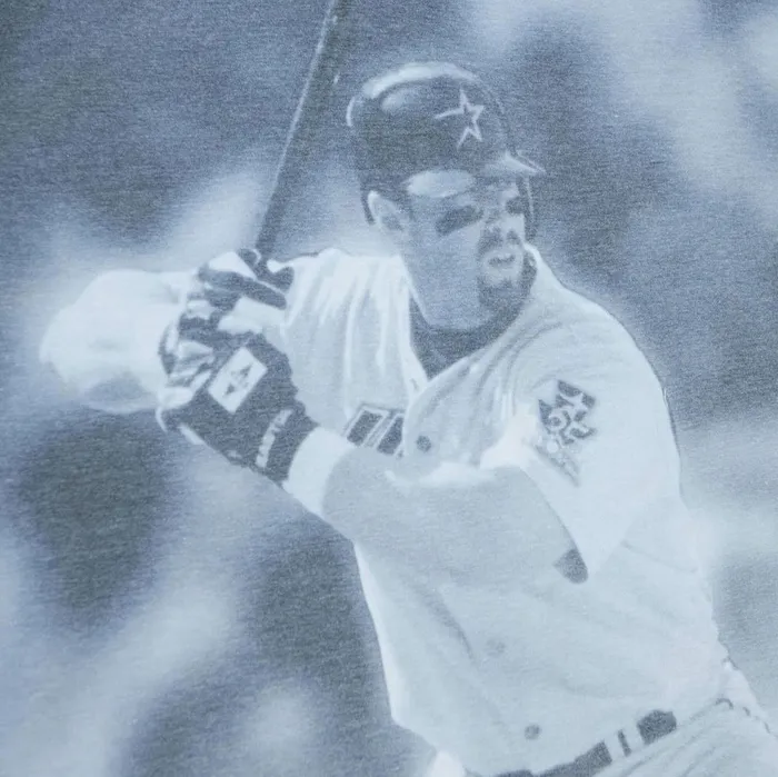 Men039s MLB Mitchell and Ness Highlight Sublimated Player Tee Houston Astros Jeff Bagwell Men039s MLB Mitchell and Ness Highlight Sublimated Player Tee Houston Astros Jeff Bagwell