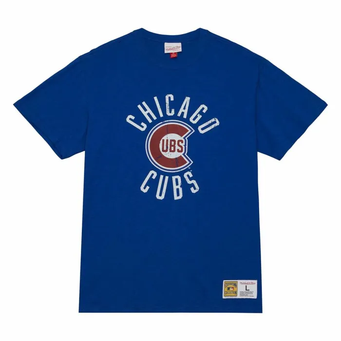 Men039s MLB Mitchell and Ness Legendary Slub SS Tee Chicago Cubs
