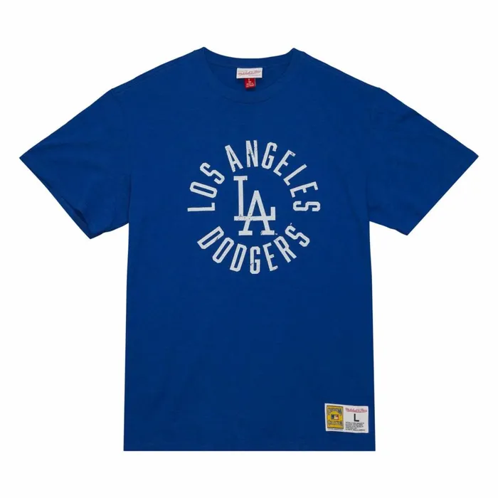 Men039s MLB Mitchell and Ness Legendary Slub SS Tee Los Angeles Dodgers