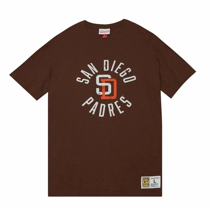 Men039s MLB Mitchell and Ness Legendary Slub SS Tee San Diego Padres