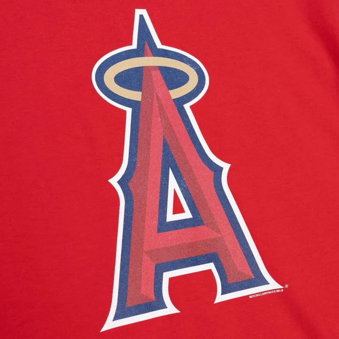 Men039s MLB Mitchell and Ness MLB A Logo Tee Angels Men039s MLB Mitchell and Ness MLB A Logo Tee Angels
