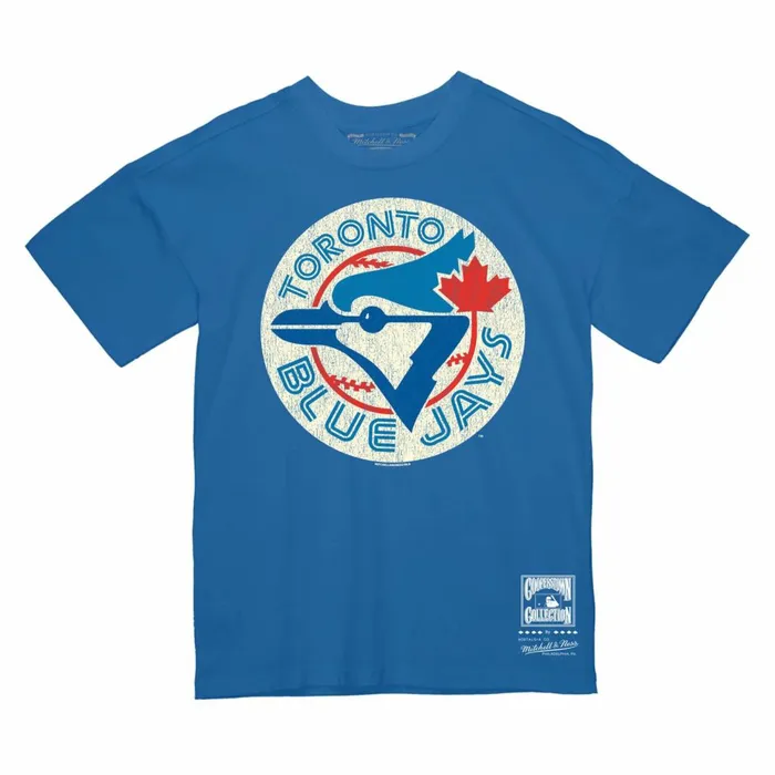 Men039s MLB Mitchell and Ness Under The Lights Tee Toronto Blue Jays