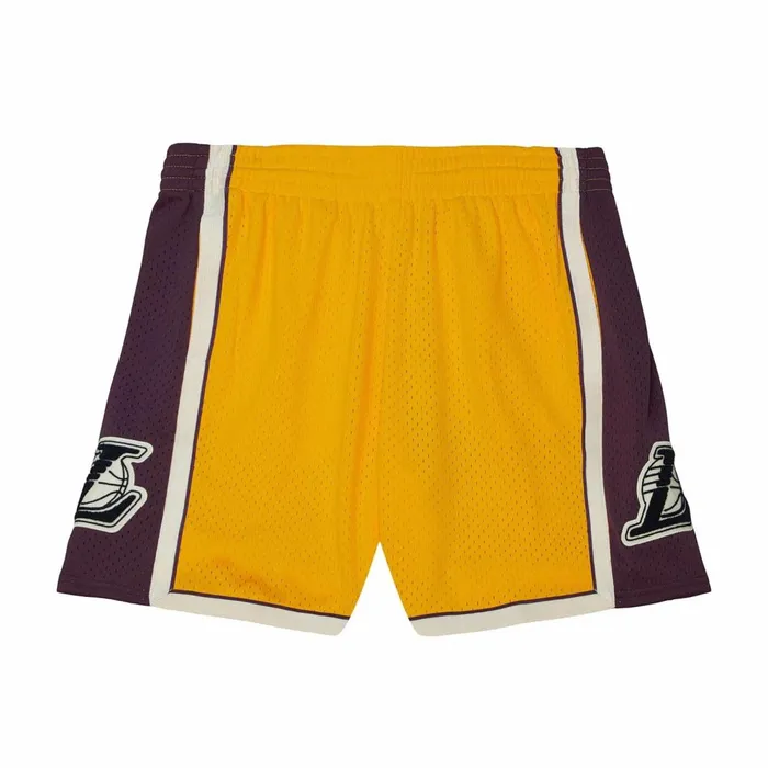 Men039s NBA Swingman Mitchell and Ness Off Court Chenille Swingman Los Angeles Lakers 200910 Shorts Men039s NBA Swingman Mitchell and Ness Off Court Chenille Swingman Los Angeles Lakers 200910 Shorts