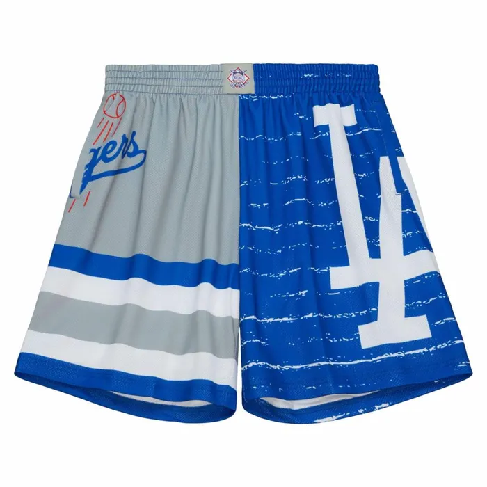 Men039s Shorts Mitchell and Ness Jumbotron 30 Shorts Los Angeles Dodgers