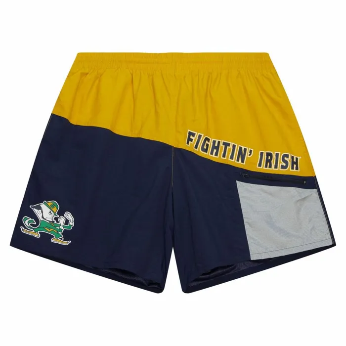 Men039s Shorts Mitchell and Ness Nylon Utility Shorts University Of Notre Dame