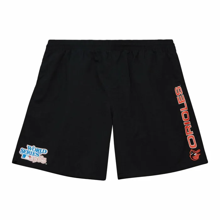 Men039s Shorts Mitchell and Ness Team Heritage Woven Short Baltimore Orioles