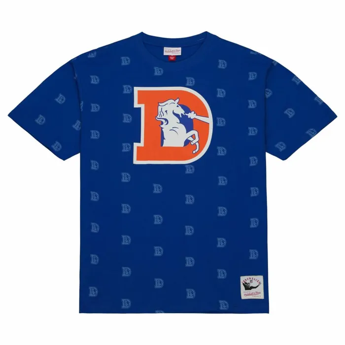 Men039s TShirts and Tops Mitchell and Ness AOP SS Top Denver Broncos