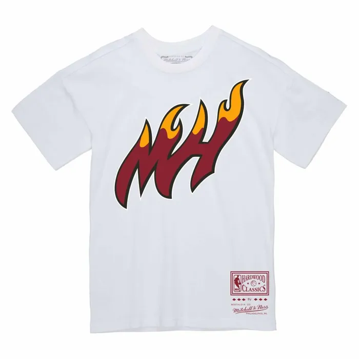 Men039s TShirts and Tops Mitchell and Ness Basic Logo 3 Tee Miami Heat
