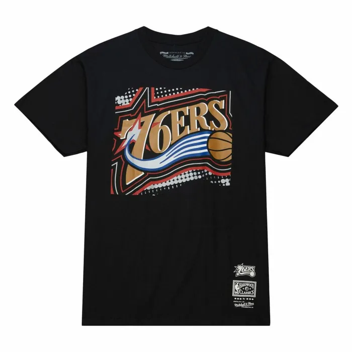 Men039s TShirts and Tops Mitchell and Ness Big Face 70 SS Tee Philadelphia 76ers Men039s TShirts and Tops Mitchell and Ness Big Face 70 SS Tee Philadelphia 76ers