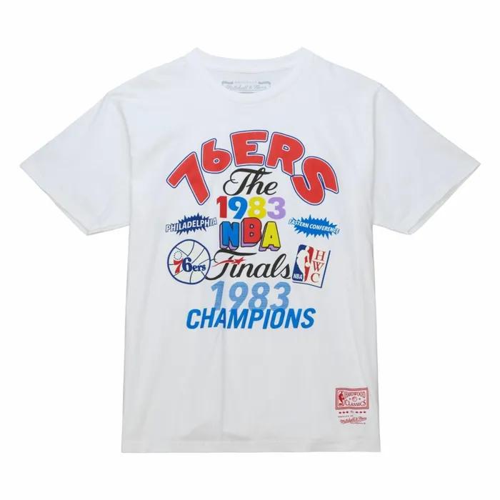 Men039s TShirts and Tops Mitchell and Ness Champs Fest SS Tee HWC Philadelphia 76ers Men039s TShirts and Tops Mitchell and Ness Champs Fest SS Tee HWC Philadelphia 76ers