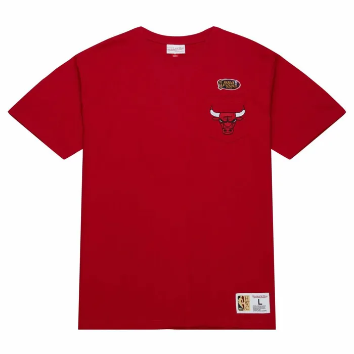 Men039s TShirts and Tops Mitchell and Ness Premium Pocket Tee Chicago Bulls