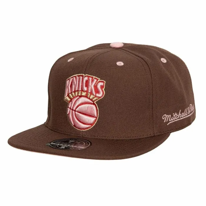 Men039sWomen039s Fitted 163 Styles Mitchell and Ness Brown Sugar Bacon Fitted Hat HWC New York Knicks Men039sWomen039s Fitted 163 Styles Mitchell and Ness Brown Sugar Bacon Fitted Hat HWC New York Knicks