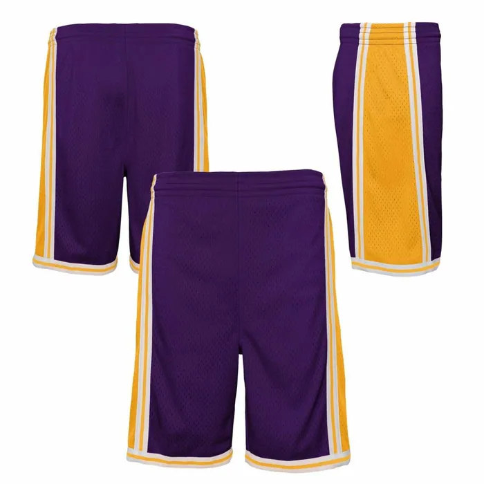 Men039sYouth NBA Swingman Mitchell and Ness Swingman Los Angeles Lakers Road 198485 Shorts Men039sYouth NBA Swingman Mitchell and Ness Swingman Los Angeles Lakers Road 198485 Shorts