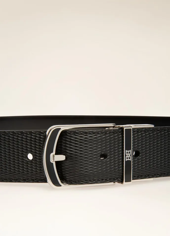Men Bally Belts Ackles 8211 Leather 35mm Belt In Black