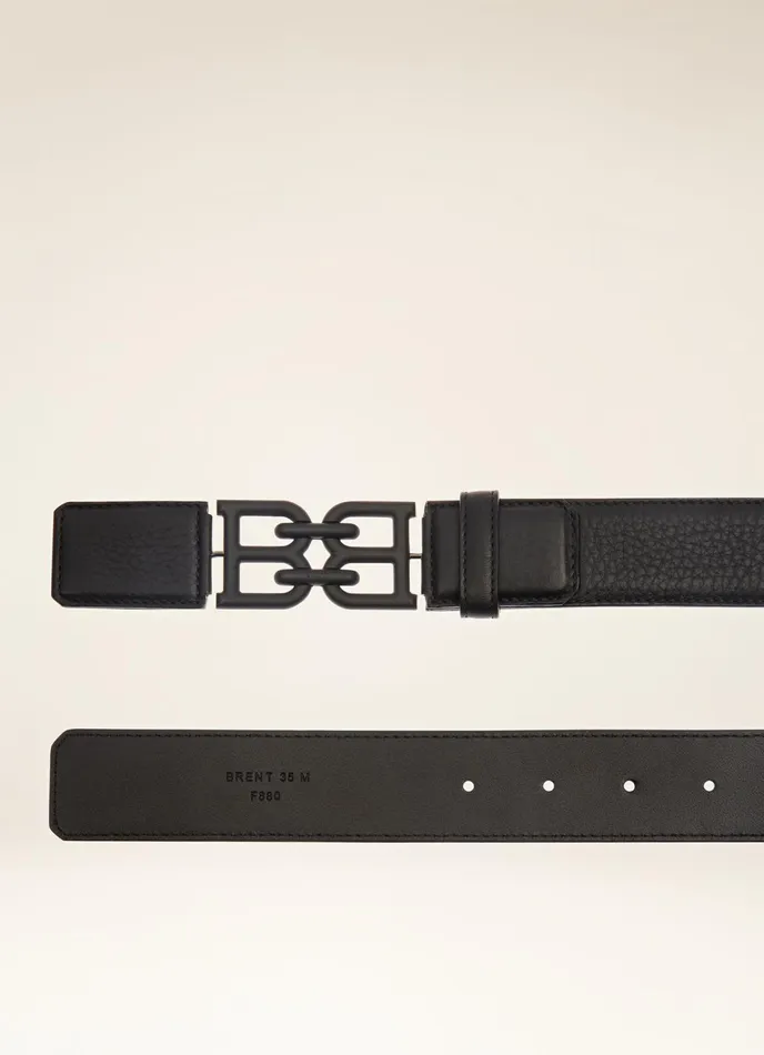 Men Bally Belts Brent 8211 Leather 35mm Belt In Black